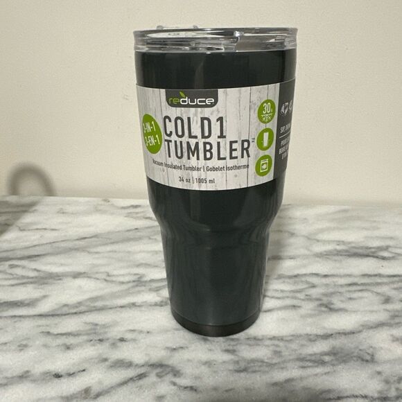 Reduce Cold1 Tumbler - 34 oz charcoal gray new - Picture 1 of 15
